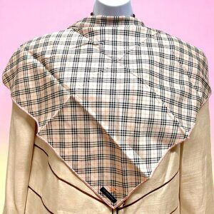 New Burberry  London  Miniscarf/handkerchief  cotton 19.5" Pink Nova Check(76